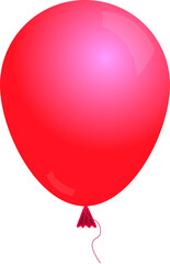realistic red balloon transparent background