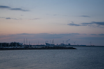 copenhagen skyline at sunset