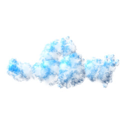 realistic blue smoke element transparent background. blue cloud