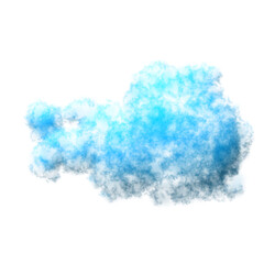 realistic blue smoke element transparent background. blue cloud