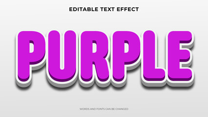 Fototapeta premium editable 3d text, purple text effect