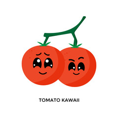 tomato vegetable cartoon illustration kawaii