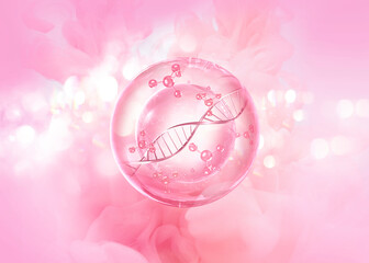 bubble background for cosmetics product