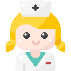 Nurse Career Professional Woman Party New Year Celebration Flat icon