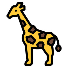 giraffe animal zoo wild life icon