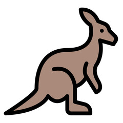 kangaroo animal zoo wild life icon