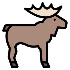 moose animal zoo wild life icon