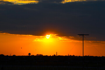 Fototapeta premium sunset over the city