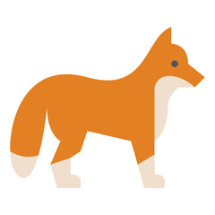 fox animal zoo wild life icon