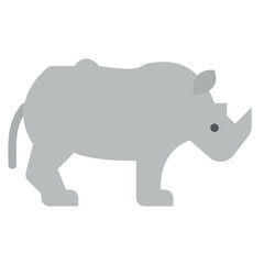 rhinoceros animal zoo wild life icon