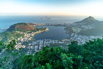 Obraz premium panorama of the city of Rio de Janeiro from a bird's eye view