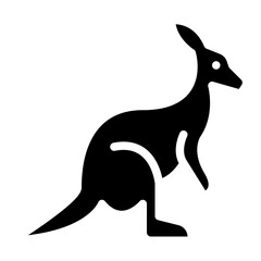 kangaroo animal zoo wild life icon