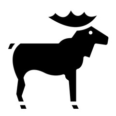 moose animal zoo wild life icon