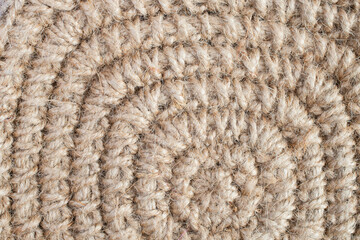 Jute rope crochet pattern, spiral shape