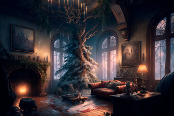 Fototapeta premium Christmas Room
