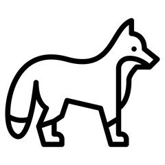 fox animal zoo wild life icon