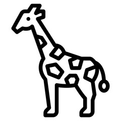 giraffe animal zoo wild life icon