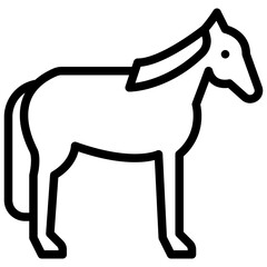 horse animal zoo wild life icon