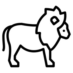 lion animal zoo wild life icon
