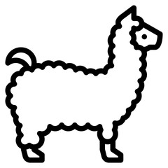 llama animal zoo wild life icon © iconixar
