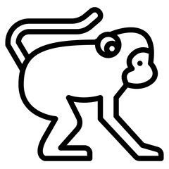 monkey animal zoo wild life icon