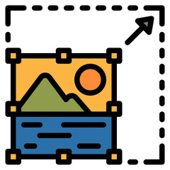 scale photo editing design icon