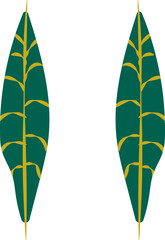 Abstract tropical leaves. Vector illustration.