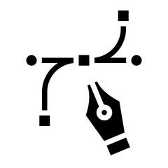 pen tool line vector design graphic icon