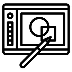 graphic tablet design creative graphic icon