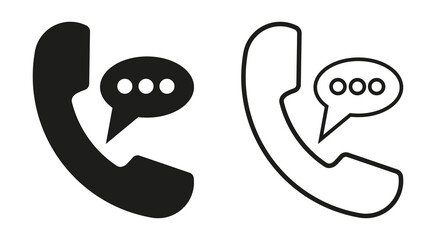 phone icon set, Telephone call sign, Contact us, Vector illustration