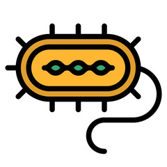 bacteria cell biology disease icon