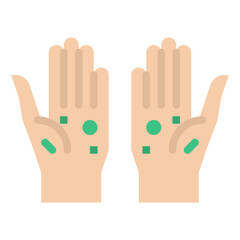 dirty hand dirty disease grimy icon