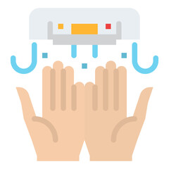 hand cleaning dryer health hygiene icon