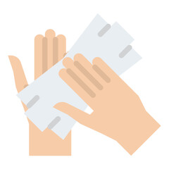 hand cleaning tissue health hygiene icon