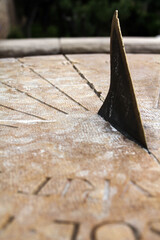 Ancient sundial at the Colosseum in Tarragona