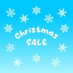 Christmas sale. Christmas promotion design. Color vector illustration.