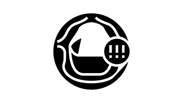 hoarseness health problem glyph icon animation