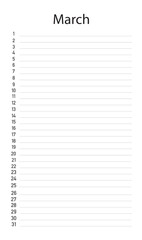 To Do List for March 2023.