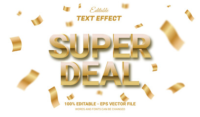 Super deal gold editable text effect