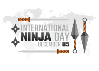 vector graphic of international ninja day good for international ninja day celebration. flat design. flyer design.flat illustration. © Jayadiudara