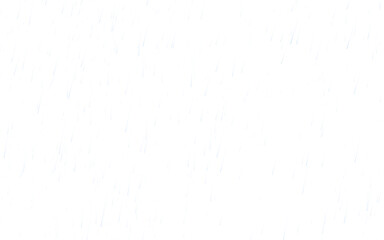 Falling raindrops on a transparent background. PNG