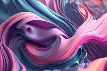 Obraz premium colorful flowing fabric, abstract, waves