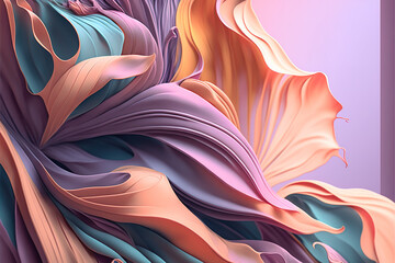 colorful flowing fabric, abstract, waves