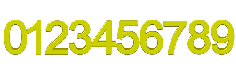 yellow numbers