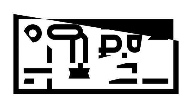 ruble rub line icon animation