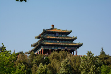 Wooden ornament. Eastern Pagoda. Beijing. The Beauty of the East