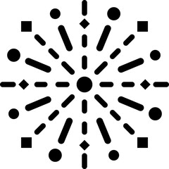 aerial fireworks solid icon