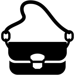 baguette bag solid icon