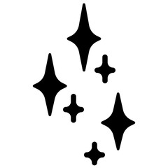 sparkle and glittering outline icon