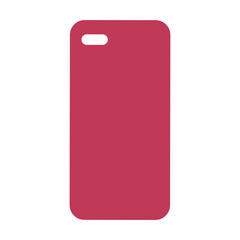Mobile phone cover pad cartoon illustration. Cellphones case, charger, battery isolated on white background